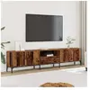 vidaXL Meuble TV avec tiroir vieux bois 200x25x44 cm bois d'ingénierie