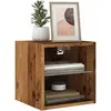 vidaXL Meubles TV muraux et lumières LED 2pcs vieux bois 30x28,5x30cm