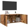 vidaXL Vidaxl Meuble Tv Mural Vieux Bois 100x30x41 Cm