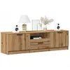 Meuble TV chêne artisanal 140x35x40 cm bois d'ingénierie vidaXL