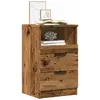 vidaXL Tables de chevet 2 pcs vieux bois 40x36x65 cm bois d'ingénierie