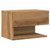 vidaXL Table de chevet murale chêne artisanal