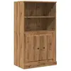 vidaXL Buffet haut chêne artisanal 60x35,5x103,5 cm bois d'ingénierie