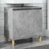 Meuble de lavabo gris béton 58x33x60 cm bois d'ingénierie Vidaxl