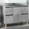 Meuble d'évier gris béton 80x33x60 cm bois d'ingénierie vidaXL