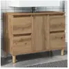 Armoire d'évier chêne artisanal 80x33x60 cm bois d'ingénierie Vidaxl