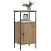 Table de chevet chêne artisanal 41x31x80 cm bois d'ingénierie vidaXL