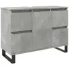 vidaXL Vidaxl Armoire De Lavabo Salle De Bain Gris Béton 80x33x60 Cm