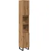 vidaXL Vidaxl Armoire De Salle De Bain Chêne Artisanal 30x30x190 Cm