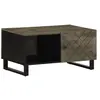 vidaXL Vidaxl Table Basse Noir 80x50x40 Cm Bois Massif De Manguier