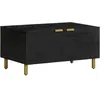 vidaXL Table basse Noir 80x50x40 cm Bois d'ingénierie