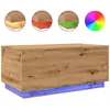 vidaXL Table basse avec lumières LED chêne artisanal 90x50x40 cm