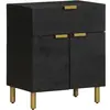 vidaXL Table de chevet noir 50x33x60 cm bois d'ingénierie
