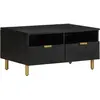 vidaXL Table basse noir 80x54x40 cm bois d'ingénierie