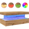 vidaXL Vidaxl Table Basse Avec Lumières Led Chêne Artisanal 90x50x40 Cm