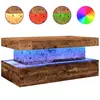 Vidaxl - Table basse avec lumières led vieux bois 90x50x40 cm Old wood