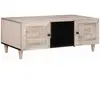 Table Basse Beige 100 X 54 X 40 Cm Bois De Manguier Massif Vidaxl