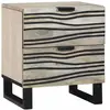 vidaXL Tables de chevet avec tiroir Blanc et noir 40 x 33.5 x 46 cm