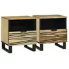 Cabinet De Chevet Avec Tiroir 2 Pcs Marron 40 X 33 X 46 Cm Vidaxl