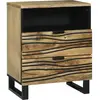 vidaXL Cabinet de chevet  50x33x60 cm Bois massif de manguier