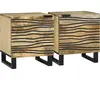 vidaXL Cabinets de Chevet  2 pcs 40x33.5x46 cm Bois Massif de Manguier