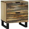 Vidaxl cabinet de chevet marron 40 x 33 x 46 cm bois d'acacia massif