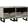vidaXL Tables de chevet 2 pcs Blanc et noir 40 x 33 x 46 cm