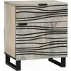 vidaXL Tables de chevet avec tiroir Blanc et Noir 50 x 33 x 60 cm