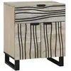 vidaXL Tables de chevet avec tiroir Blanc et Noir 50 x 33 x 60 cm