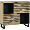 Vidaxl buffet  80x33.5x75 cm en bois massif de mangue