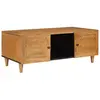 vidaXL Table basse avec étagère Marron clair 100 x 54 x 40 cm