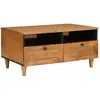 vidaXL Table basse avec tiroir Marron clair 80 x 54 x 40 cm