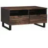 vidaXL Vidaxl Table Basse 80x54x40 Cm En Bois Massif