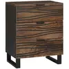 Cabinet De Chevet Noyer 50 X 33 X 60 Cm Bois De Manguier Massif Vidaxl