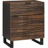 vidaXL Vidaxl Cabinet De Chevet 50x33x60 Cm Bois Massif Noyer