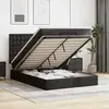 vidaXL Cadre de lit ottoman avec matelas noir 140x190 cm similicuir