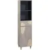vidaXL Buffet Gris 38 x 33.5 x 160 cm Bois de manguier massif