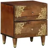 vidaXL Vidaxl Cabinet De Chevet Marron Miel Bois Massif De Sheesham