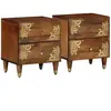 vidaXL Vasque de chevet  2 pcs 40x33,5x46 cm en bois de manguier