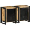 vidaXL Vidaxl Tables De Chevet 2 Pcs Bois De Manguier Massif Brut