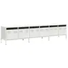 vidaXL Meuble TV blanc 202x39x43,5 cm acier laminé à froid