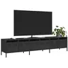 vidaXL Meuble TV noir 202x39x43,5 cm acier laminé à froid