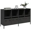 Vidaxl buffet noir 135x39x73,5 cm acier laminé à froid