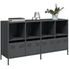 Vidaxl buffet anthracite 135x39x73,5 cm acier laminé à froid