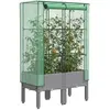 vidaXL Jardinière surélevée avec housse aspect rotin 80x40x140 cm