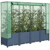 vidaXL Jardinière surélevée avec housse aspect rotin 160x40x138 cm