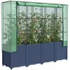 vidaXL Jardinière surélevée avec housse aspect rotin 160x40x153 cm
