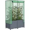 vidaXL Jardinière surélevée avec housse aspect rotin 80x40x138 cm