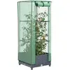vidaXL Jardinière surélevée avec housse aspect rotin 40x40x123 cm