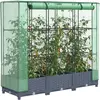 vidaXL Jardinière surélevée avec housse aspect rotin 120x40x123 cm